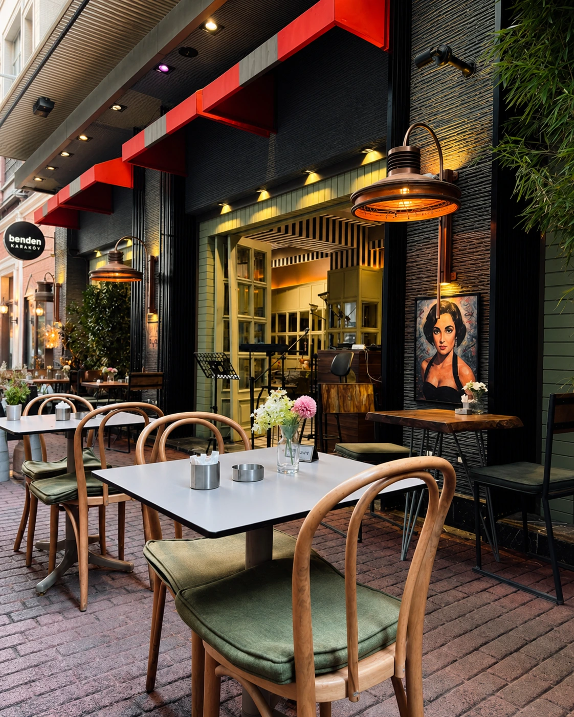 Benden Karakoy open-air street tables