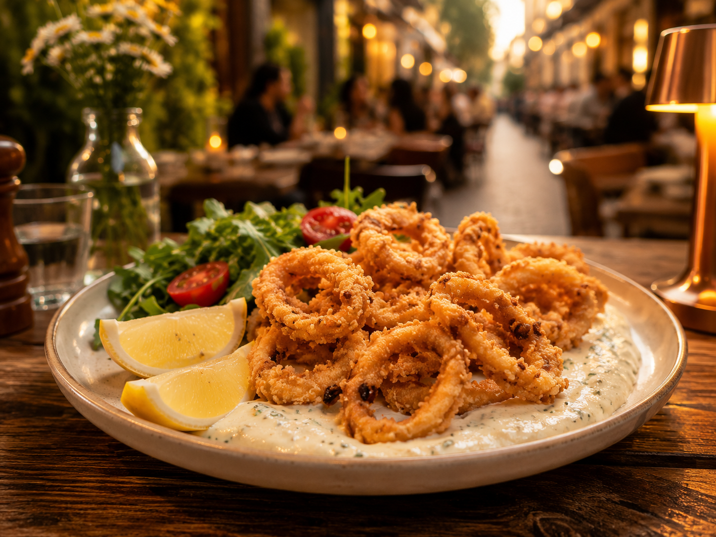 Fried calamari served at Benden Karakoy