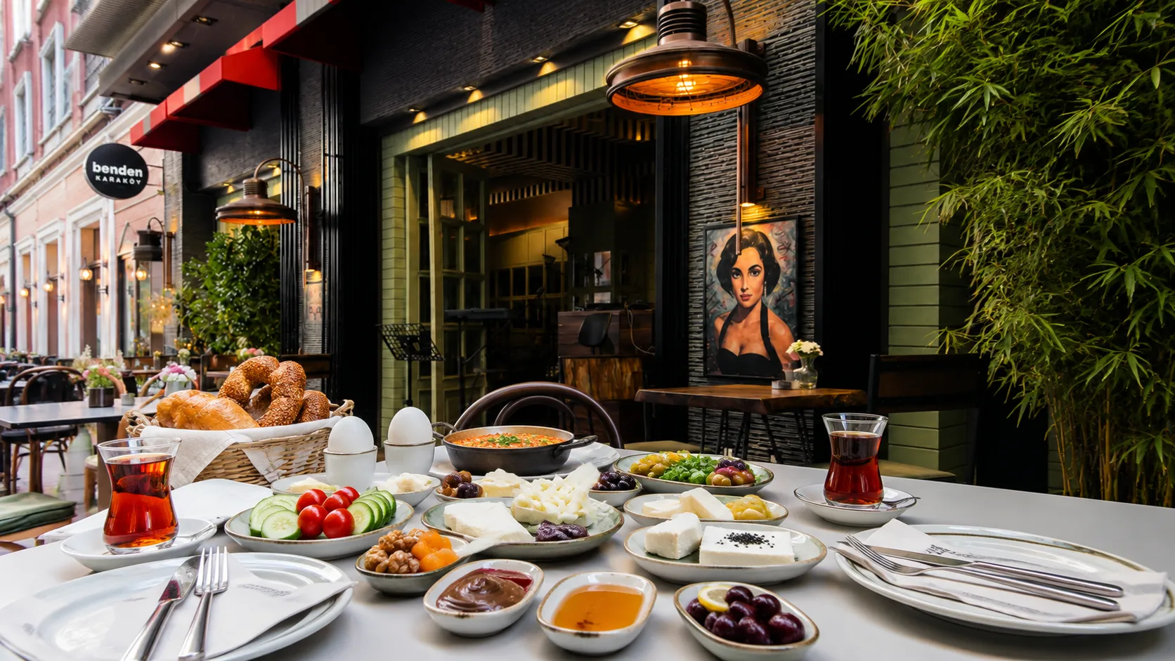 Breakfast table at Benden Karakoy